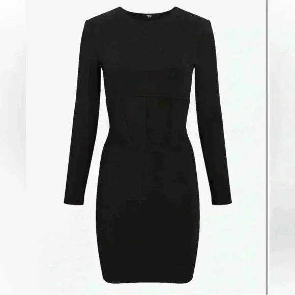 Express Bodycon Corset Dress Black Size XS - Picture 2 of 8